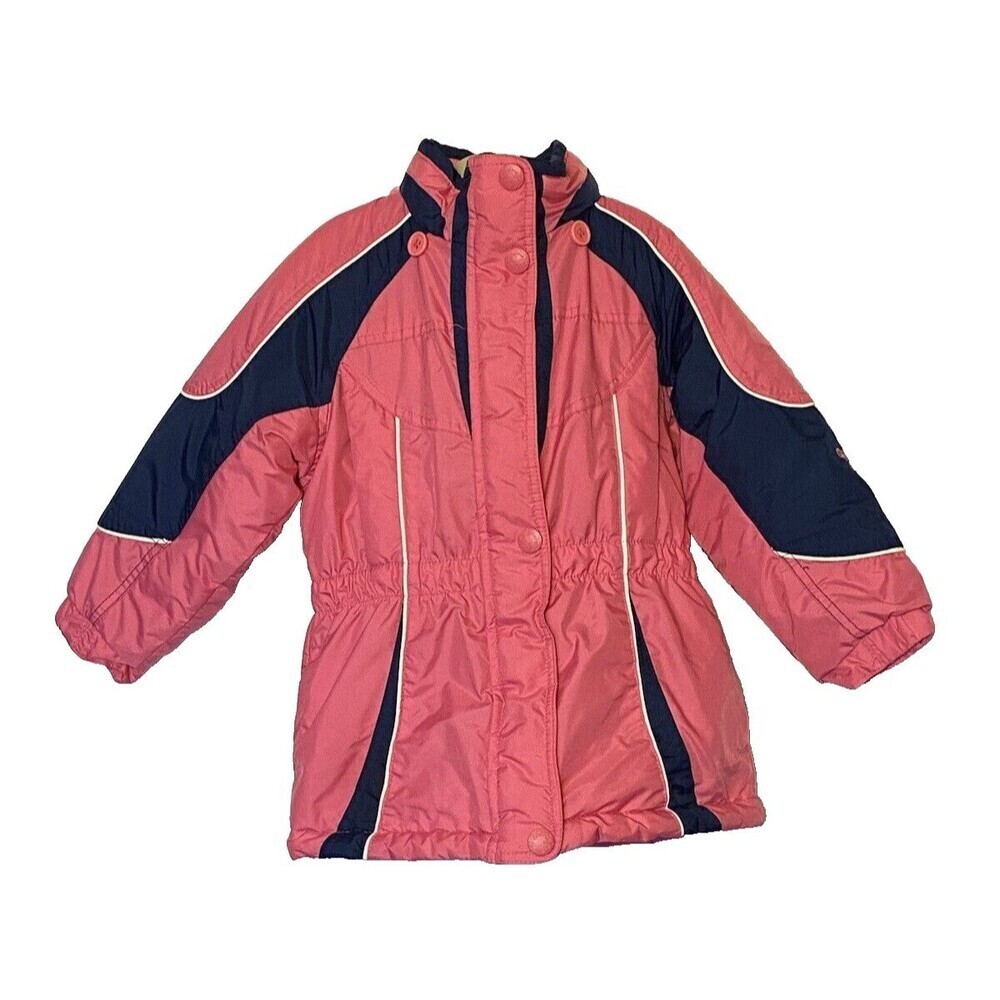 Osh Kosh B'gosh Coat Girls 4T Pink Puffer Jacket with Detachable Hood